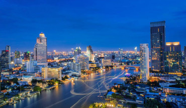 Sông Chao Phraya chảy qua thủ đô Bangkok của Thái Lan