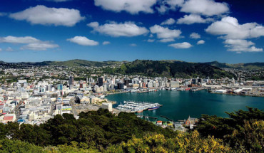 Toàn cảnh thành phố Wellington nhìn từ trên đỉnh Victoria, New Zealand