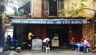 Mặt tiền của quán phở gà chín Yết Kiêu