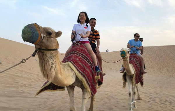 Cưỡi lạc đà trên sa mạc tại Dubai