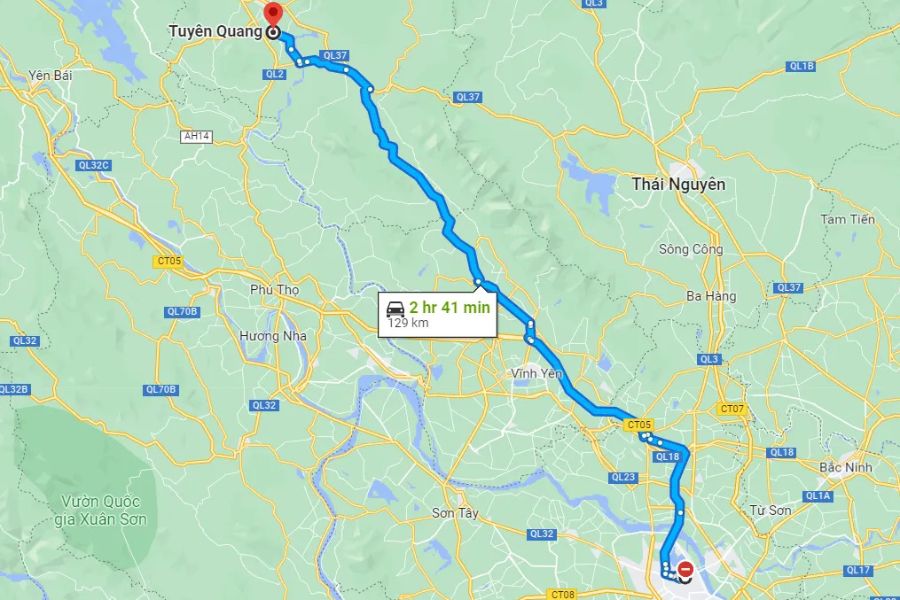 di chuyển đến Tuyên Quang một cách thuận tiện và tiết kiệm